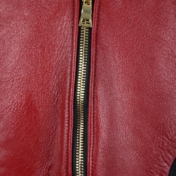 DAMN PIGEON NEW YORK BLACK AND RED PULLOVER GOLD ZIPPER - Picture 2 of 8